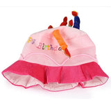 Palarie Happy Birthday, Flippy, Accesoriu pentru Petrecere, Model Tort, Tematica Aniversare, 60x60x55 cm, Roz