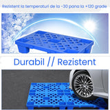 Palet plastic Flippy 60x40 cm compatibil cu stivuitor și transpaleti standard, vedere sus
