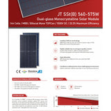 Palet Panouri Fotovoltaice( 36 buc) 575W, 144 celule,  eficienta 22.2%, Jetion JT SSt(B) Tehnologia TOPCON