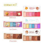 Paleta Farduri de Pleoape, Kevin&Coco, Paleta pentru Machiaj, 6 Nuante, Model Chocolate, Mate si Sidefate, 13.5x4.4x2 cm, Multicolor