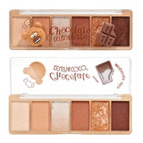 Paleta Farduri de Pleoape, Kevin&Coco, Paleta pentru Machiaj, 6 Nuante, Model Chocolate, Mate si Sidefate, 13.5x4.4x2 cm, Multicolor