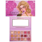 Paleta de farduri Kevin&Coco, 18 culori, nuante captivante, design compact, 19 x 10 cm, 180 g, multicolor - vivimall.ro