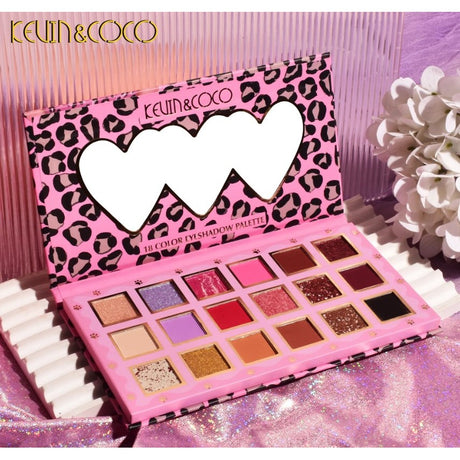 Paleta 18 Farduri Leopard Pink | LeopardLuxe - vivimall.ro