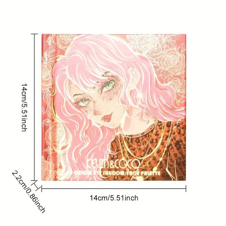 Paleta de Farduri Kevin&Coco, 59 culori, Stil Carte, 3 Straturi, Pudra Compacta, Clasic, Fara Sulfati, 14.2 x 14.2 x 2.3 cm, 80 g, multicolor - vivimall.ro