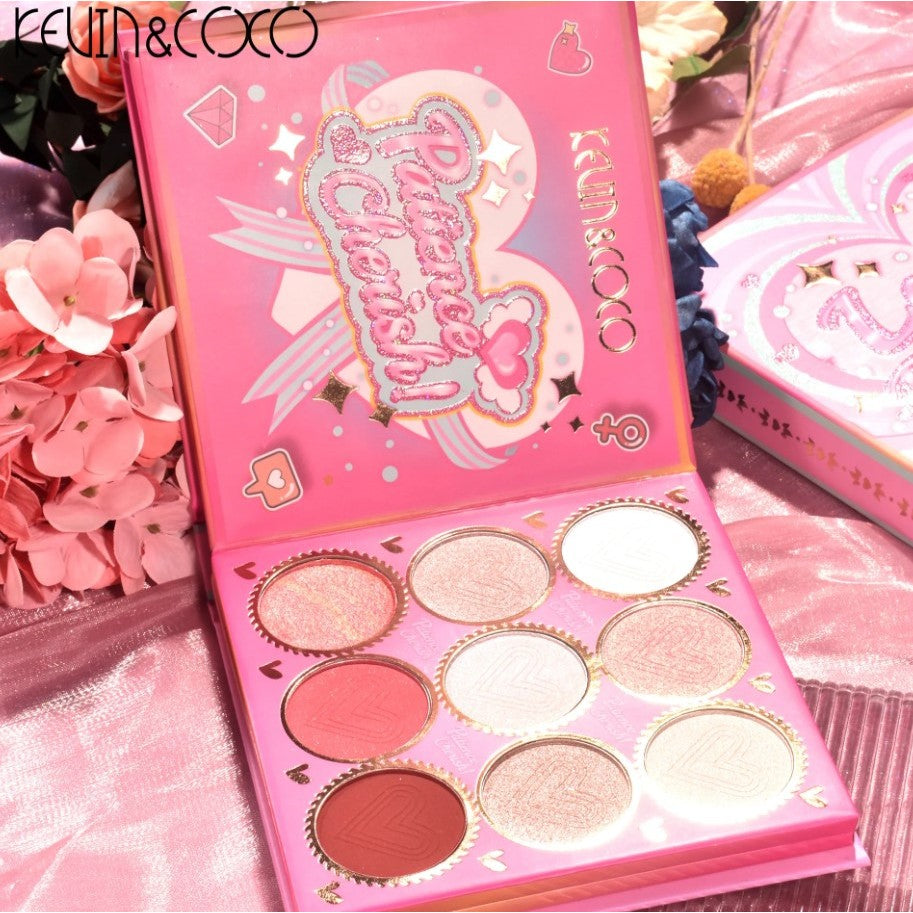 Paleta de Farduri Kevin&Coco, 59 culori, Stil Carte, 3 Straturi, Pudra Compacta, Clasic, Fara Sulfati, 14 x 14 cm, 80 g, multicolor - vivimall.ro