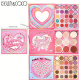 Paleta de Farduri Kevin&Coco, 59 culori, Stil Carte, 3 Straturi, Pudra Compacta, Clasic, Fara Sulfati, 14 x 14 cm, 80 g, multicolor - vivimall.ro