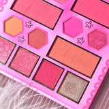 Paleta de Machiaj, KEVIN&COCO, 20 Culori Pink Girl, Fard de Pleoape si Blush, Roz - vivimall.ro