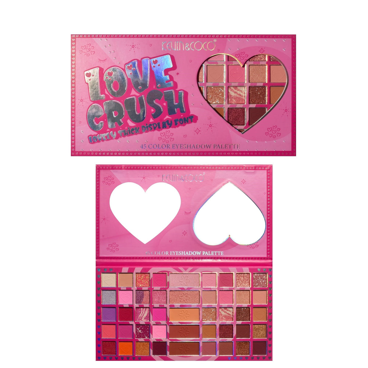 Paleta Machiaj Love Crush, 45 Culori | ViviBeauty - vivimall.ro