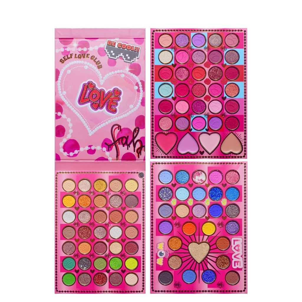 Trusa De Machiaj, Kevin & Coco, Mean Girl Rose, Fard De Pleoape, Iluminator, Blush Cremos, 97 Culori, 21 X 15.7 X 2.4 Cm - vivimall.ro