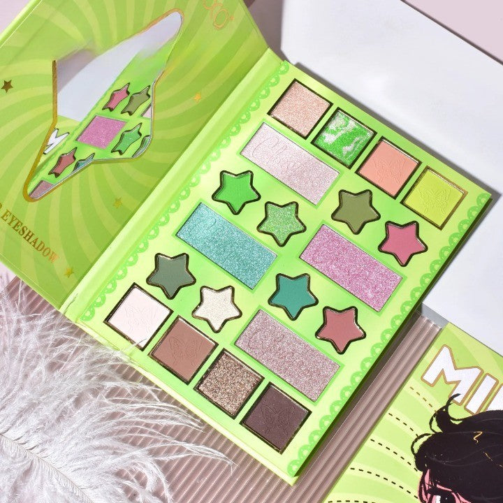 Paleta De Machiaj, Kevin&Amp;Coco, 20 Culori Green Girl, Fard De Pleoape Si Blush, Verde - vivimall.ro