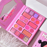 Paleta de Machiaj, KEVIN&COCO, 20 Culori Pink Girl, Fard de Pleoape si Blush, Roz - vivimall.ro
