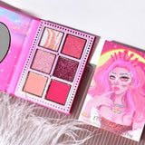 Paleta De Machiaj, Kevin & Coco, Pink Barbie Girl, Fard De Pleoape, 6 Culori, 11.3 X 8.2 X 1.3 Cm, Model Quin - vivimall.ro