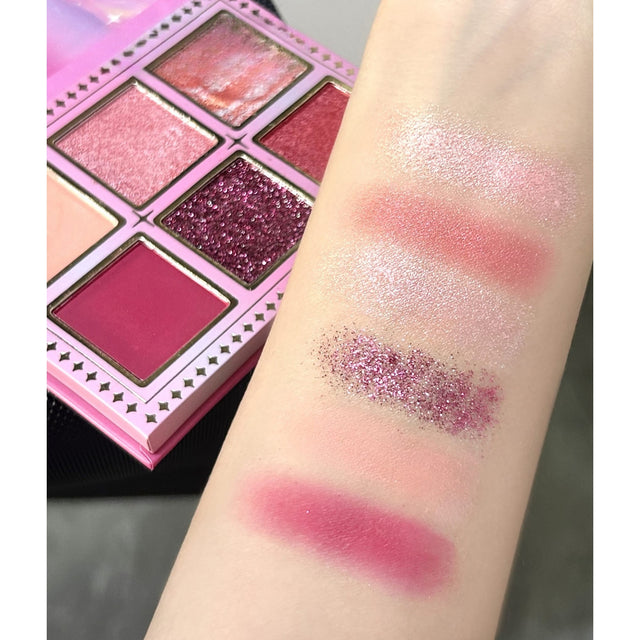 Paleta De Machiaj, Kevin & Coco, Pink Barbie Girl, Fard De Pleoape, 6 Culori, 11.3 X 8.2 X 1.3 Cm, Model Quin - vivimall.ro