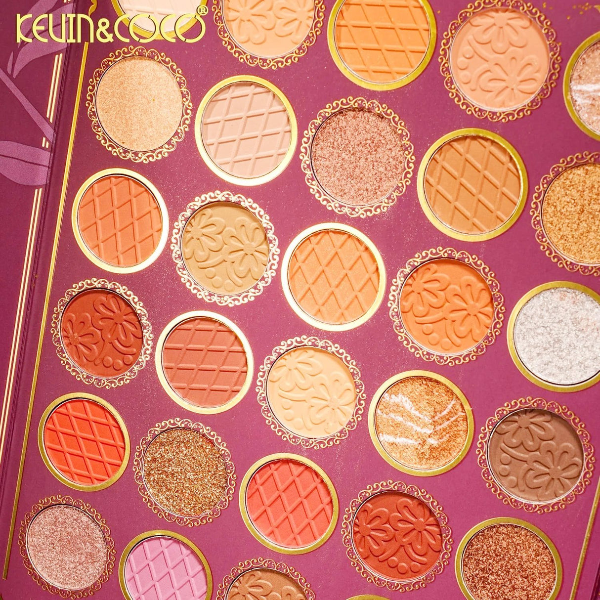 Blush și iluminatoare din paleta Kevin&Coco Flowers, nuanțe pentru ten deschis și mediu, detaliu