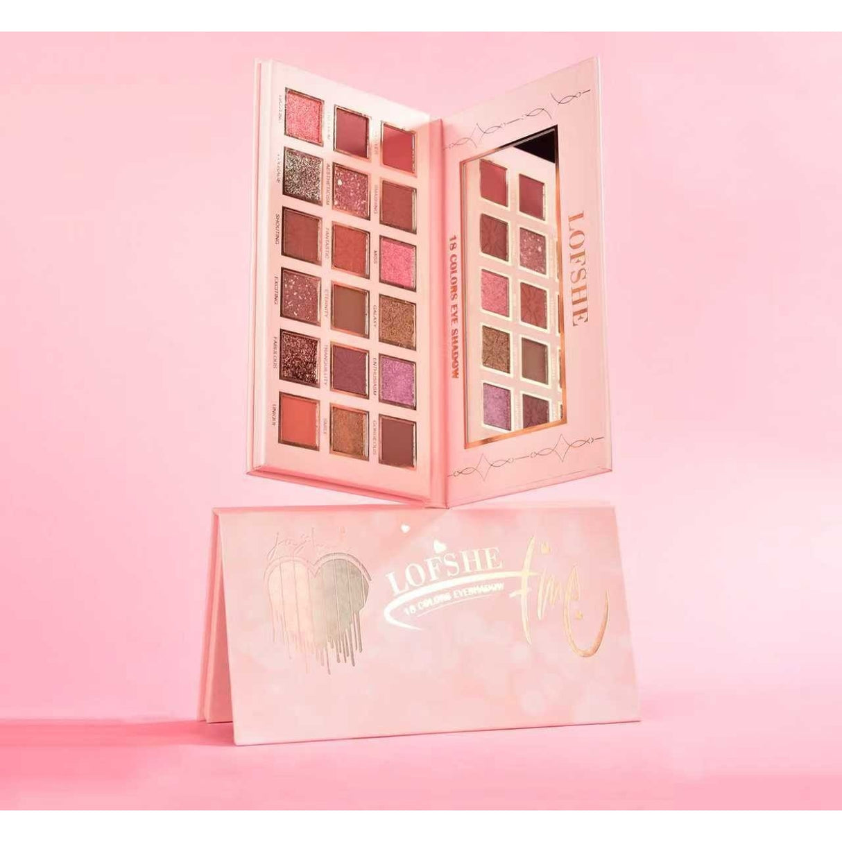 Paleta de Machiaj, Lofshe, 18 Farduri de Pleoape, Mate si Sidefate, Multicolor - vivimall.ro