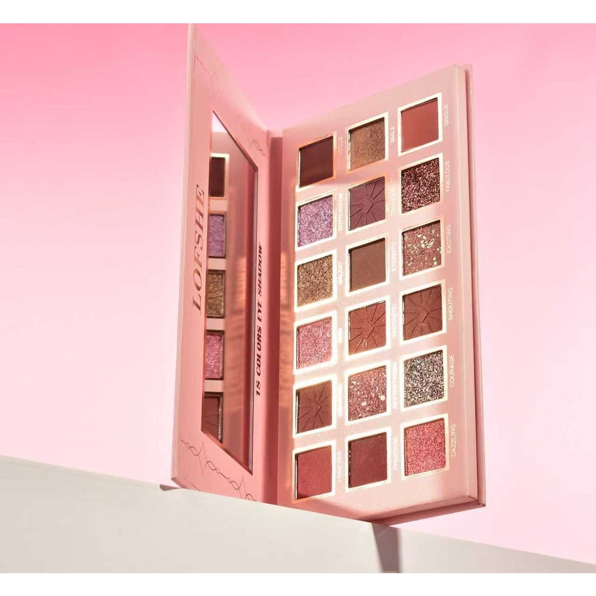 Paleta de Machiaj, Lofshe, 18 Farduri de Pleoape, Mate si Sidefate, Multicolor - vivimall.ro