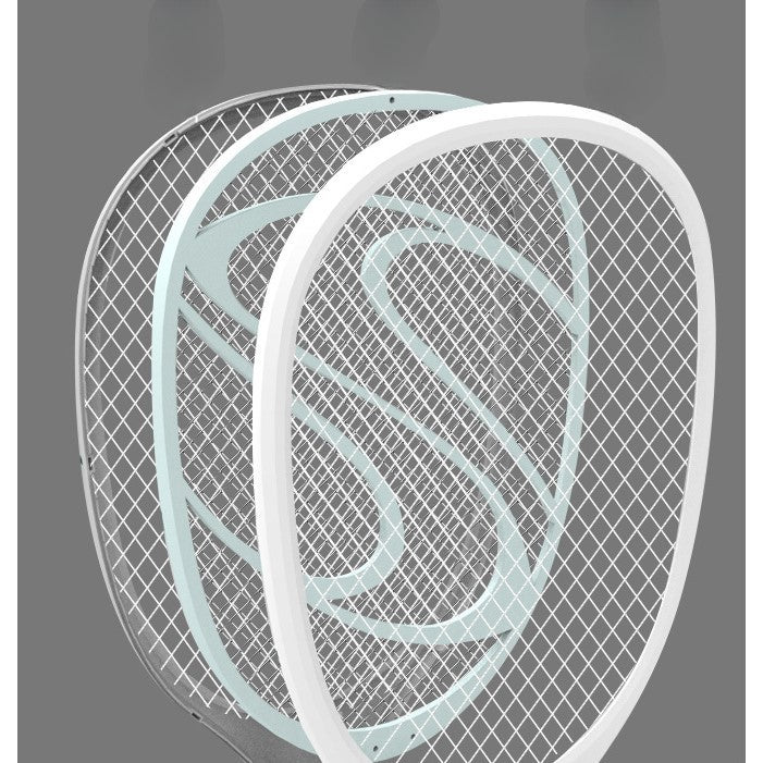 Paleta Electrica pentru Tantari, Muste sau Insecte LED, Vivimall, Reincarcabila, Incarcare USB, Plastic, Casa si Gradina, Anti-insecte, Alb-Albastru - vivimall.ro