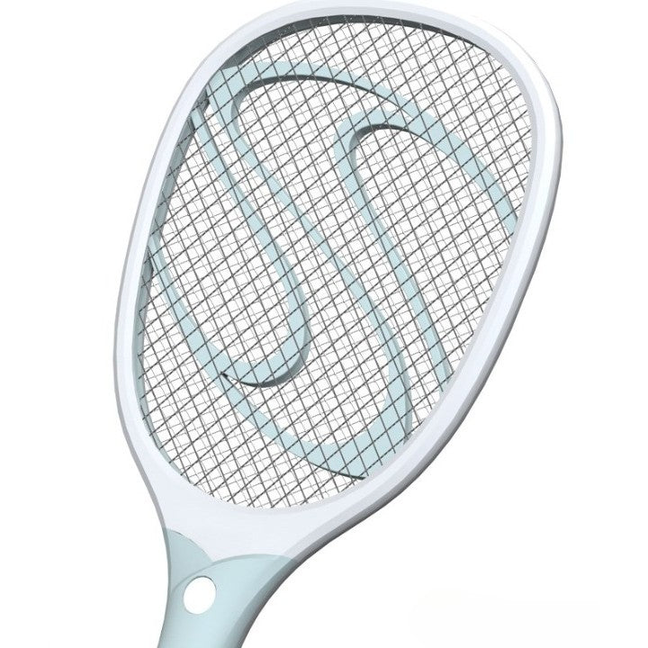 Paleta Electrica pentru Tantari, Muste sau Insecte LED, Vivimall, Reincarcabila, Incarcare USB, Plastic, Casa si Gradina, Anti-insecte, Alb-Albastru - vivimall.ro