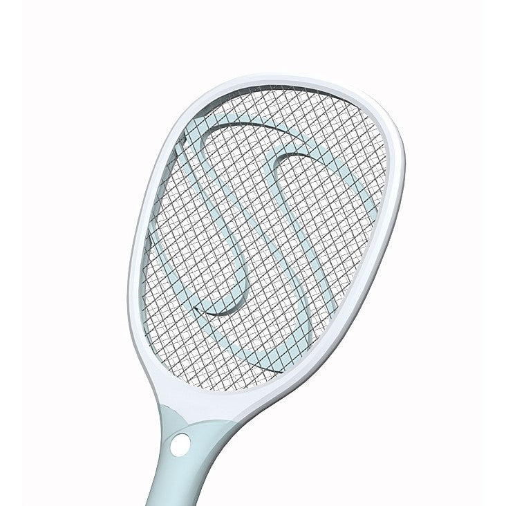 Paleta Electrica Pentru Tantari, Muste Sau Insecte Led, Reincarcabila, Incarcare Usb, Plastic, Casa Si Gradina, Anti-Insecte, Alb-Albastru - vivimall.ro