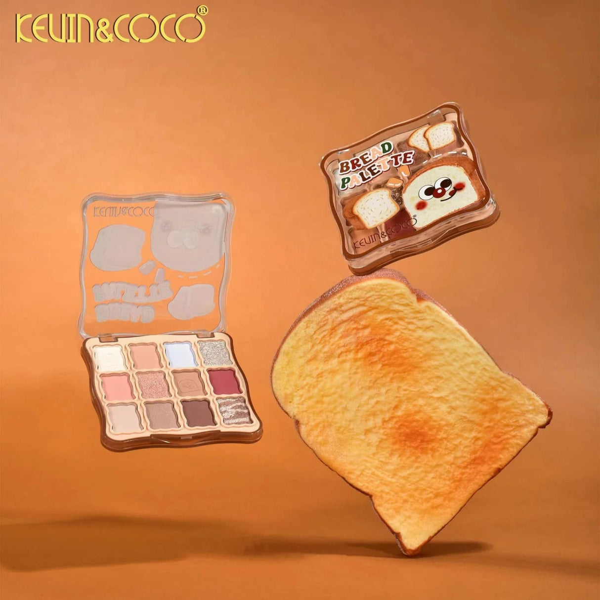 Paleta Farduri de Ochi,  Kevin&Coco, Fard de Pleoape, 12 Nuante, Finisaj Mat, Shimmer, Textura Catifelata, Pigmentare Intensa, Toate Tipurile de Ten, 82.7 g, 9.3 x 1.7 x 9.4 cm, Warm Bronze - vivimall.ro