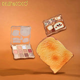 Paleta Farduri de Ochi,  Kevin&Coco, Fard de Pleoape, 12 Nuante, Finisaj Mat, Shimmer, Textura Catifelata, Pigmentare Intensa, Toate Tipurile de Ten, 82.7 g, 9.3 x 1.7 x 9.4 cm, Warm Bronze - vivimall.ro
