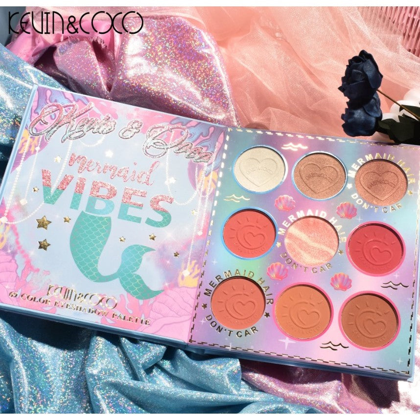 Paleta Farduri Kevin&Coco, 69 Nuante, Blush, Iluminator, Conturing, Deschidere Tip Carte, 18.6 X 16.5 Cm, 97 G, Multicolor - vivimall.ro