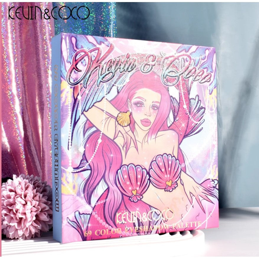 Paleta Farduri Kevin&Coco, 69 Nuante, Blush, Iluminator, Conturing, Deschidere Tip Carte, 18.6 X 16.5 Cm, 97 G, Multicolor - vivimall.ro