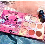 Paleta farduri Kevin&Coco, 69 nuante, blush, iluminator, conturing, deschidere tip carte, 18.6 x 16.5 cm, 97 g, multicolor, model 2 - vivimall.ro