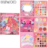 Paleta farduri Kevin&Coco, 69 nuante, blush, iluminator, conturing, deschidere tip carte, 18.6 x 16.5 cm, 97 g, multicolor, model 2 - vivimall.ro
