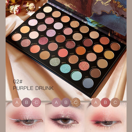 Trusa De Machiaj, Paleta De Farduri Cu 40 De Culori Pigmentate - vivimall.ro