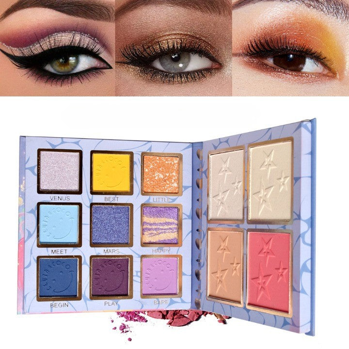Paleta Farduri Kevin&Coco Varianta 1, 13 Culori, Iluminator Si Blush Inclus, Patrata, 120 G, 10.9 X 10.9 X 1.7 Cm, Valabilitate 3 Ani, Multicolor - vivimall.ro