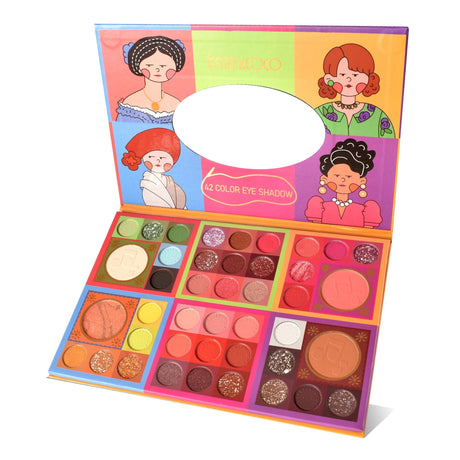 Trusa de machiaj, paleta de farduri Kevin&Coco cu 42 de culori pigmentate, Vivimall - vivimall.ro