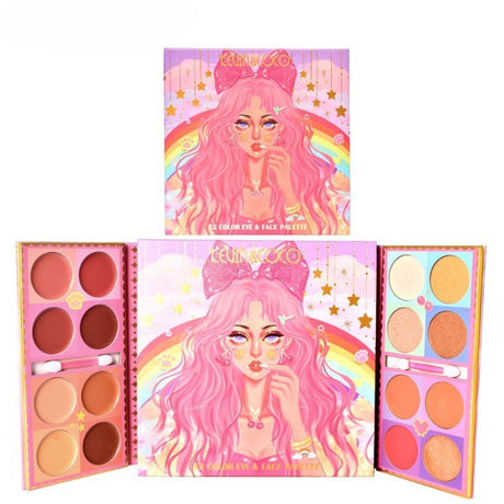 Trusa de machiaj, paleta de farduri Kevin&Coco cu 52 de culori pigmentate si nude, Vivimall - vivimall.ro