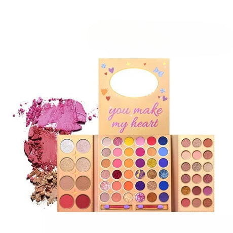 Trusa de machiaj, paleta de farduri Kevin&Coco cu 62 de culori pigmentate, Vivimall - vivimall.ro