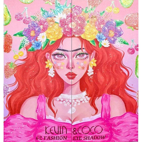 Trusa De Machiaj, Paleta De Farduri Si Iluminator Kevin&Coco Cu 62 De Culori Pigmentate - vivimall.ro