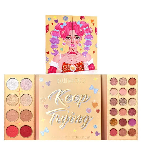 Trusa de machiaj, paleta de farduri Kevin&Coco cu 62 de culori pigmentate, Vivimall - vivimall.ro