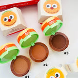 Paletă Machiaj 5 în 1 Kevin&Coco Burger, Blush Iluminator Contur