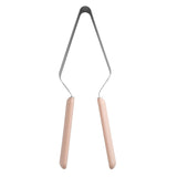 Paleta pentru Taiat si Servit Prajituri, Vivimall, Otel Inoxidabil, Maner Usor de Prins, Divizor Triunghiular, 27 x 12 cm, Roz - vivimall.ro