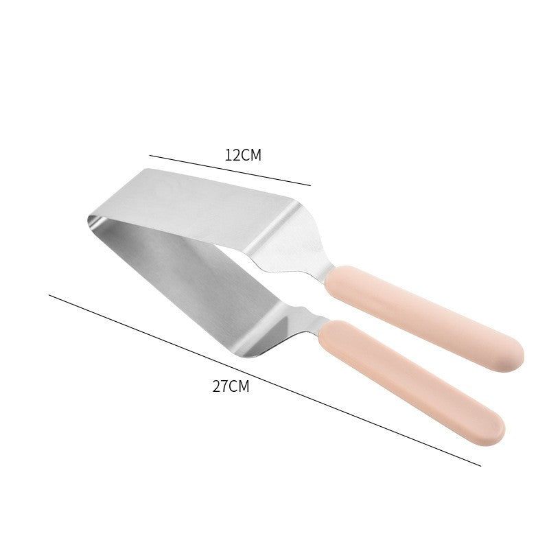 Paleta Pentru Taiat Si Servit Prajituri, Otel Inoxidabil, Maner Usor De Prins, Divizor Triunghiular, 27 X 12 Cm, Roz - vivimall.ro