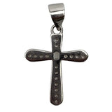 Pandantiv Argint 925 Cruce Rodiata Cu Zirconii