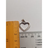 Pandantiv, Jolie Silver, Argint 925, Model Inima Contur cu Pietre Rodiata, 1.7 G, 1.6 x 1.8 Cm - vivimall.ro