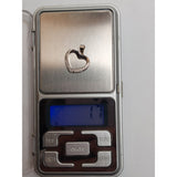 Pandantiv, Jolie Silver, Argint 925, Model Inima Contur cu Pietre Rodiata, 1.7 G, 1.6 x 1.8 Cm - vivimall.ro