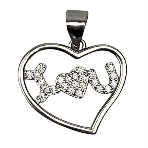 Pandantiv Argint 925 Inima I Love U