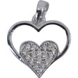 Pandantiv, Jolie Silver, Argint 925, Model Inima in Inima, Pietre Zirconiu, 20 x 15 mm, 1.2 g - vivimall.ro