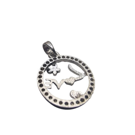 Pandantiv din Argint 925 Jolie Silver, Model Love cu Inima si Fluture, 15 x 15 mm, 1.1 g - vivimall.ro