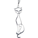 Pandantiv Argint 925, Model Pisica Contur - vivimall.ro