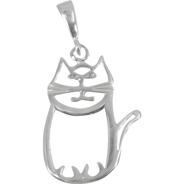 Pandantiv, Jolie Silver, Argint 925, Model Pisica, 2 g, 25x15 mm - vivimall.ro