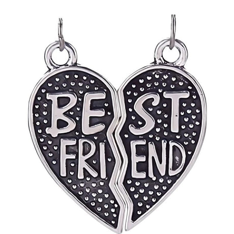 Pandantiv, Jolie Silver, Argint 925, Model Inima Best Friend, 1 g, 10x12 mm - vivimall.ro