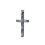 Pandantiv Cruce cu pietre, Argint 925, 2.8 cm x 1.4 cm - vivimall.ro