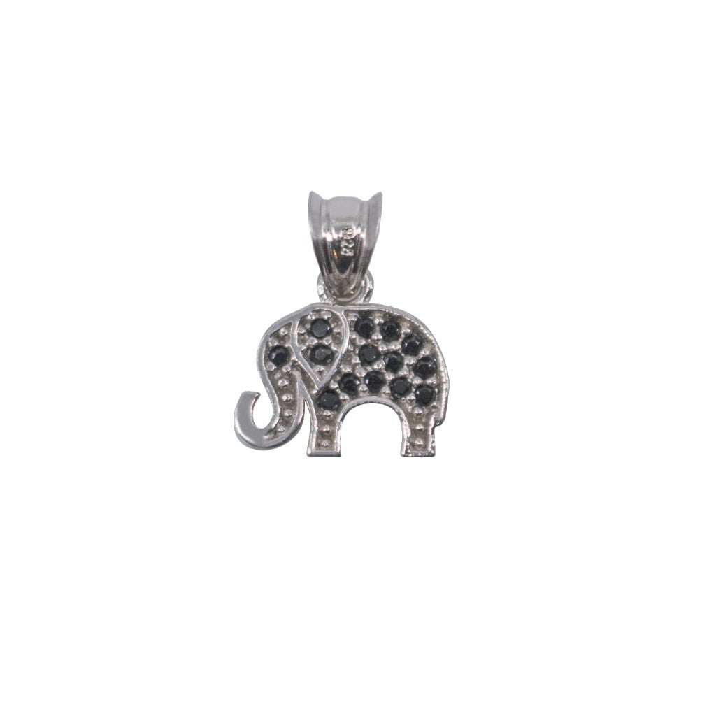 Pandantiv Din Argint 925 Elefant Cu Pietre Rodiat